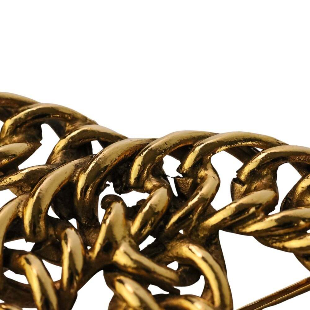 CHANEL Vintage Gold Logo Brooch - Picture 11 of 12